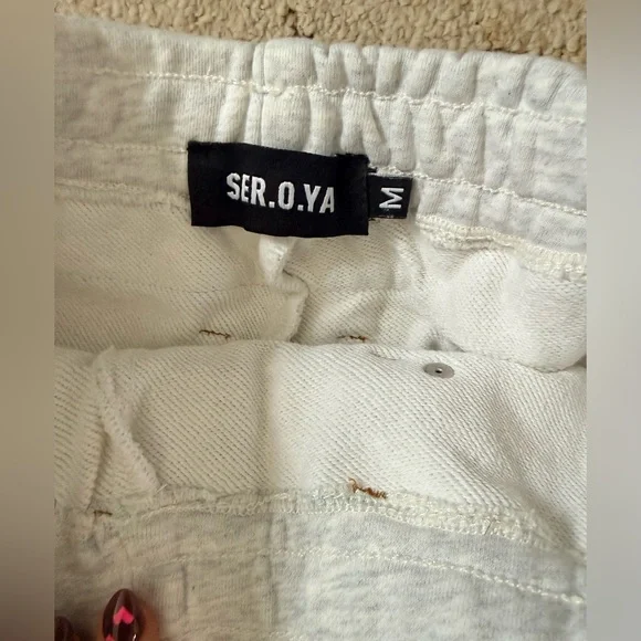 SER.O.YA ORSON WIDE LEG JOGGER SWEATPANTS, TIDAL, MEDIUM - Picture 13 of 16